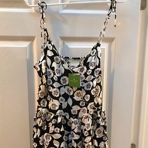 Kate Spade flower print romper/cover up NWT
